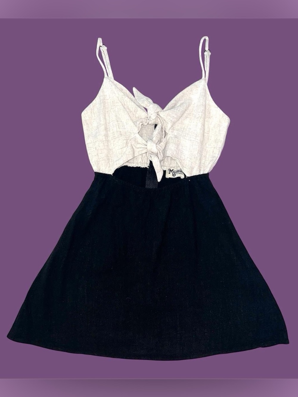 Show Me Your Mumu dress with tie front detail.